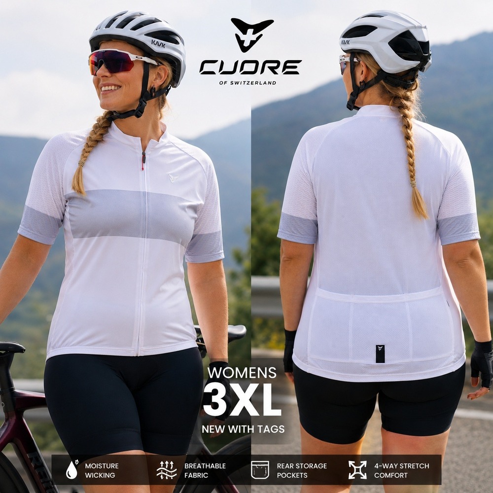 Cuore of Switzerland Womens Silver S/Sleeve Original Jersey White 3XL 61_0043_S1